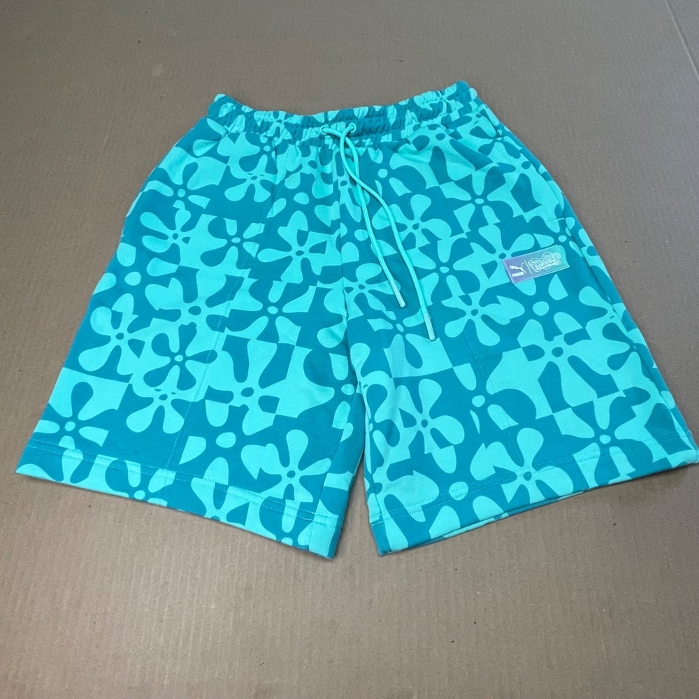 PUMA x SpongeBob SquarePants Printed Men's Sz Small Shorts Mint Green NWT